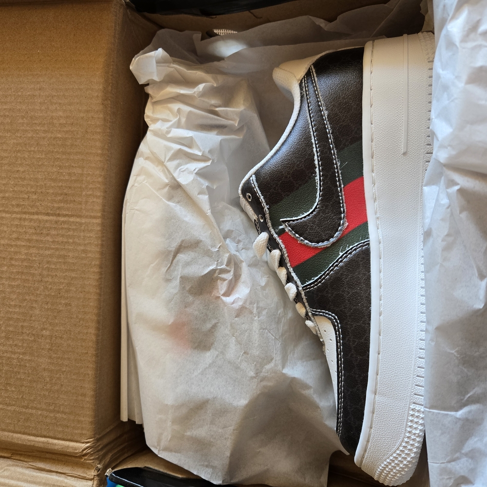 Black and Red Sneakers with Sleek Design